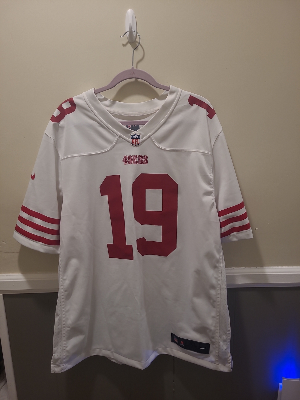 Authentic San Francisco 49ers #19 Deebo Samuel  Stitched Jersey White XLarge
